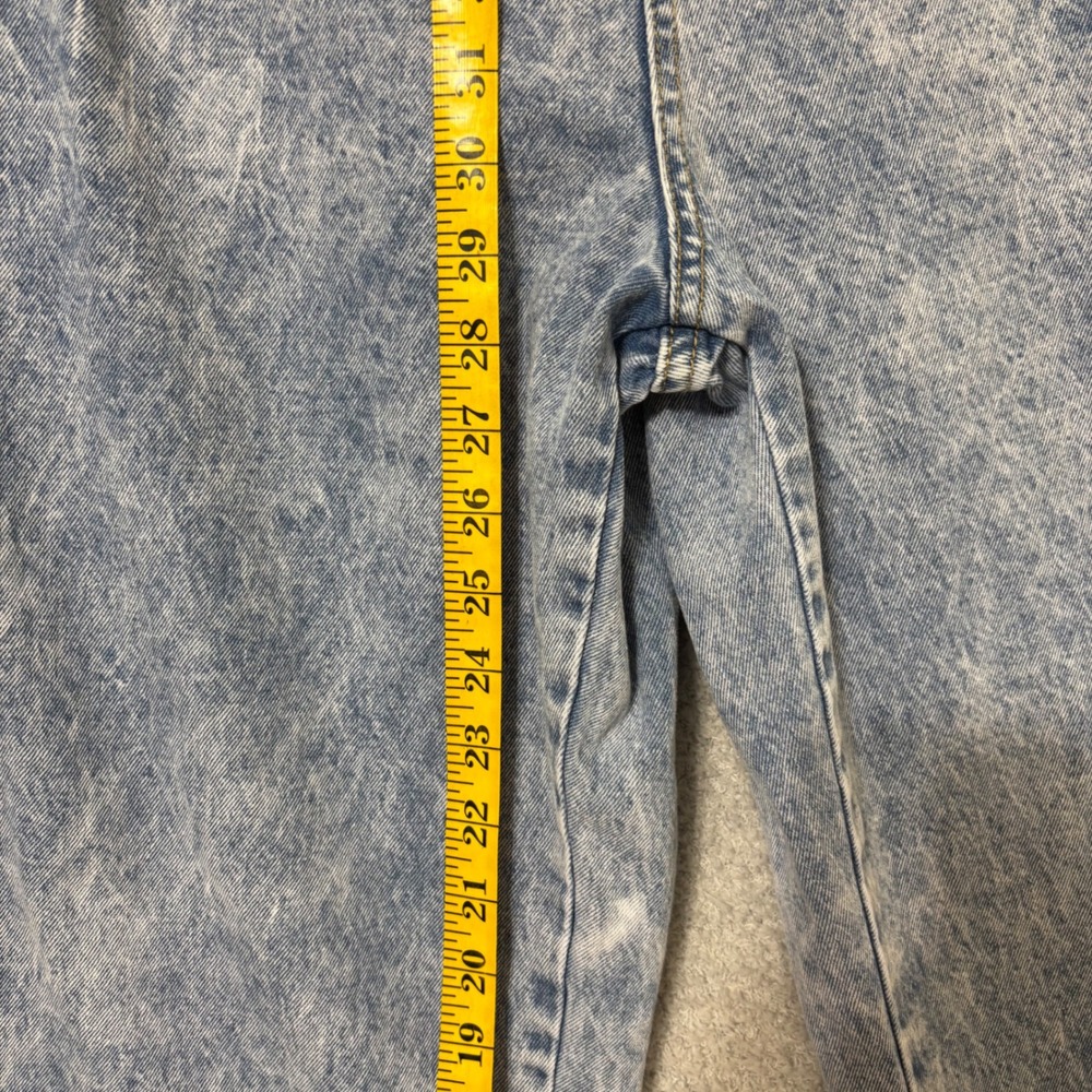 Wide Leg Comfortable Jeans Elastic Waist High Rise Acid Wash Blue Size 14 - Picture 12 of 12